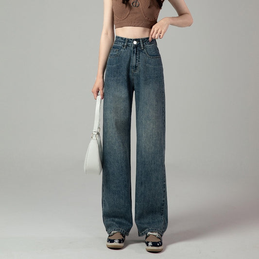 Hayley – Retro Hoge Taille Rechte Jeans