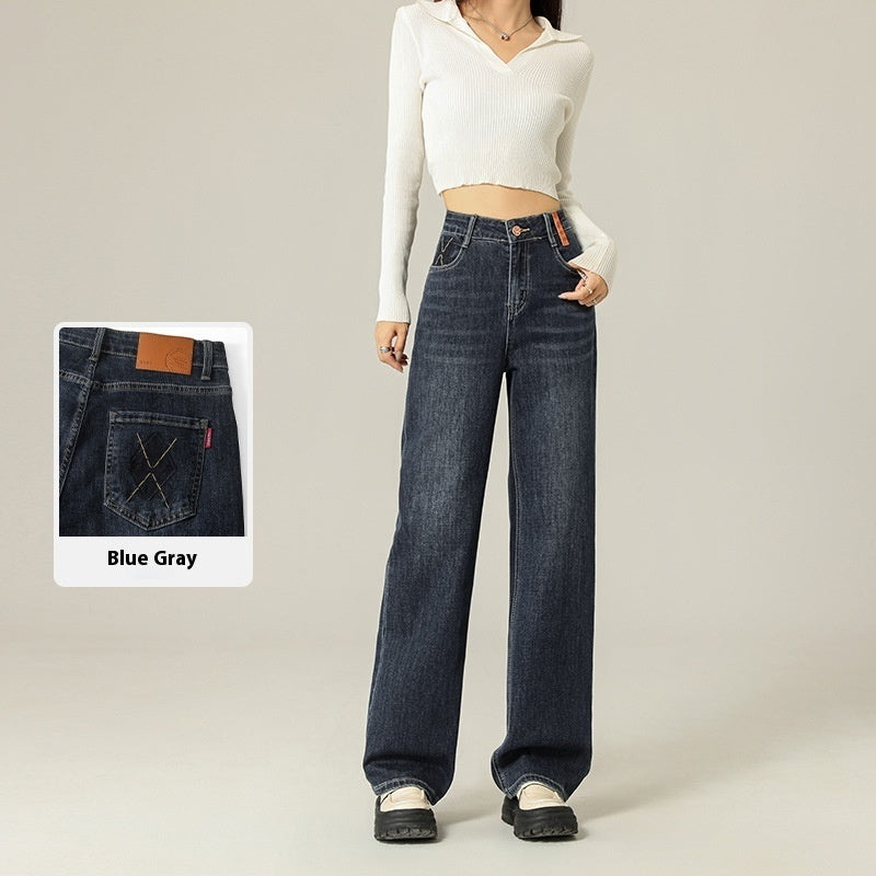 Claire – Retro Geborduurde Jeans Voor Dames