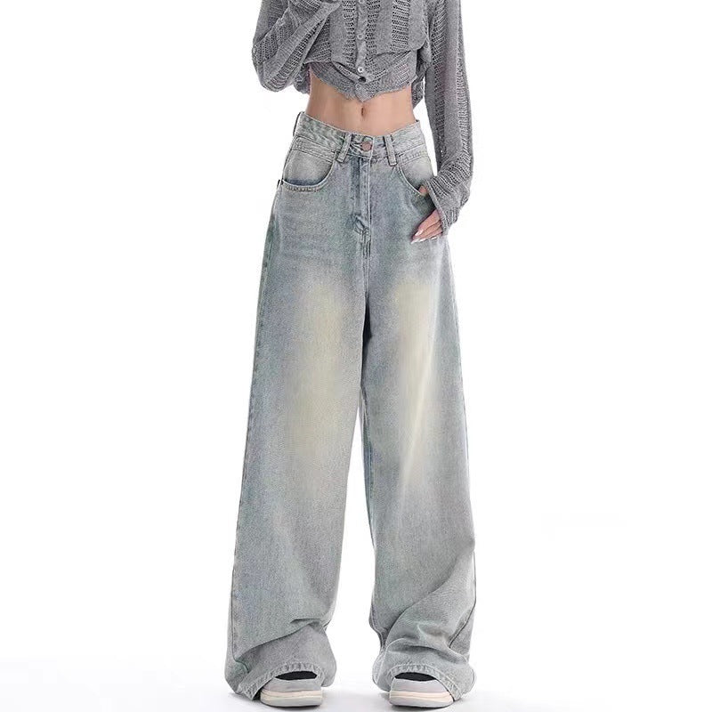 Angela – Wijde Jeans met Hoge Taille