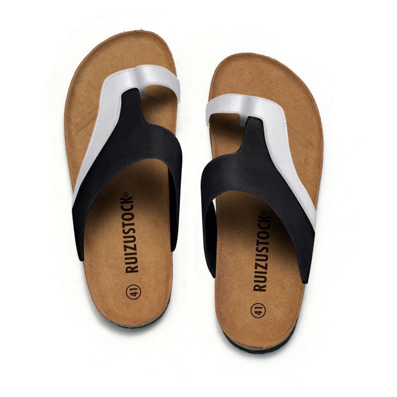 Derek – Kurken Teenslippers met Kleurcombinatie voor het Strand