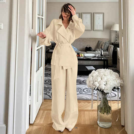 Adele – Khaki Tweedelige Temperamentvolle Set