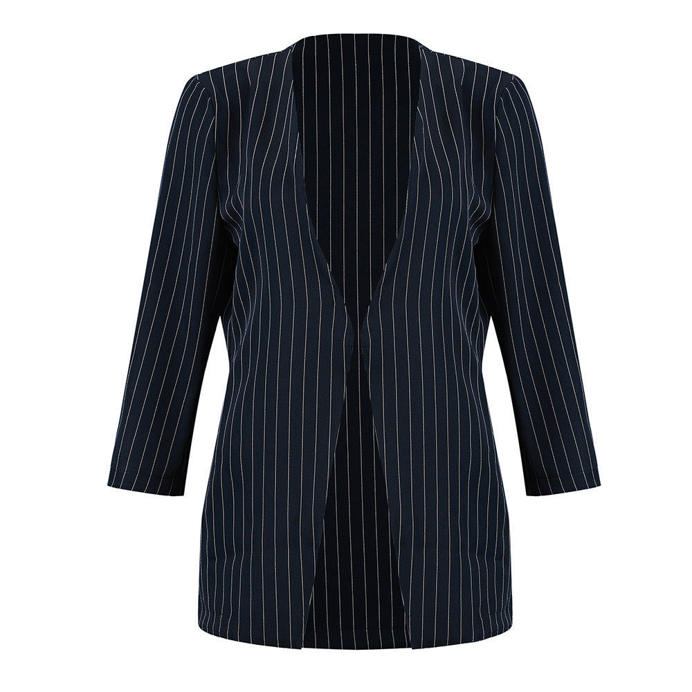 Dominic – Gestreepte Denim Blazer in Britse Stijl