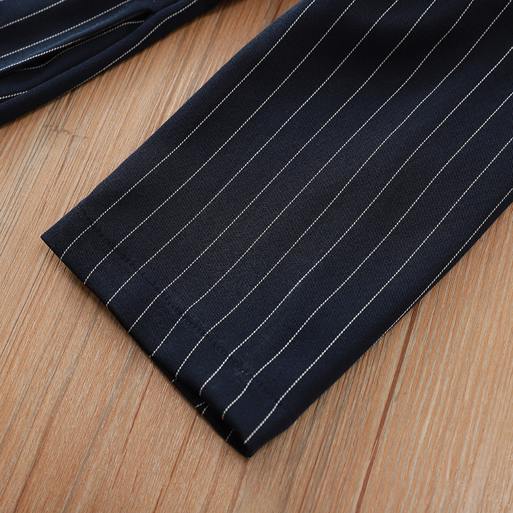 Dominic – Gestreepte Denim Blazer in Britse Stijl