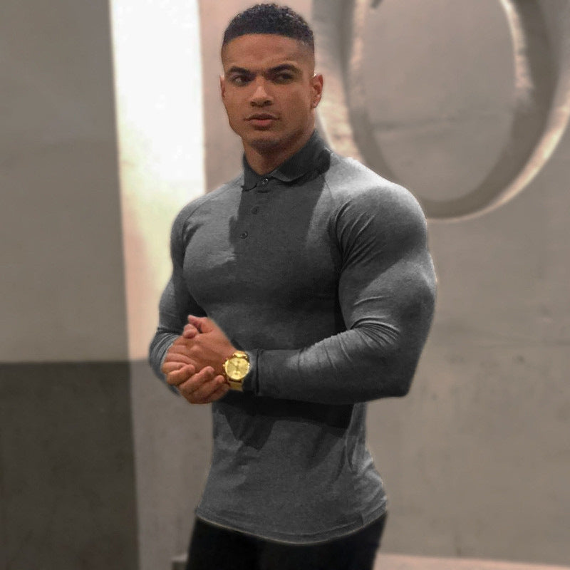 Alexander – Lange Mouwen Polo met Staande Kraag