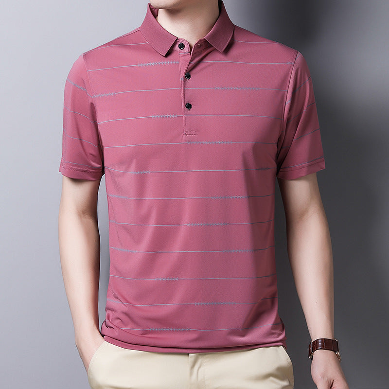 Austin – Gestreept Poloshirt Zakelijk Casual Halve Mouw