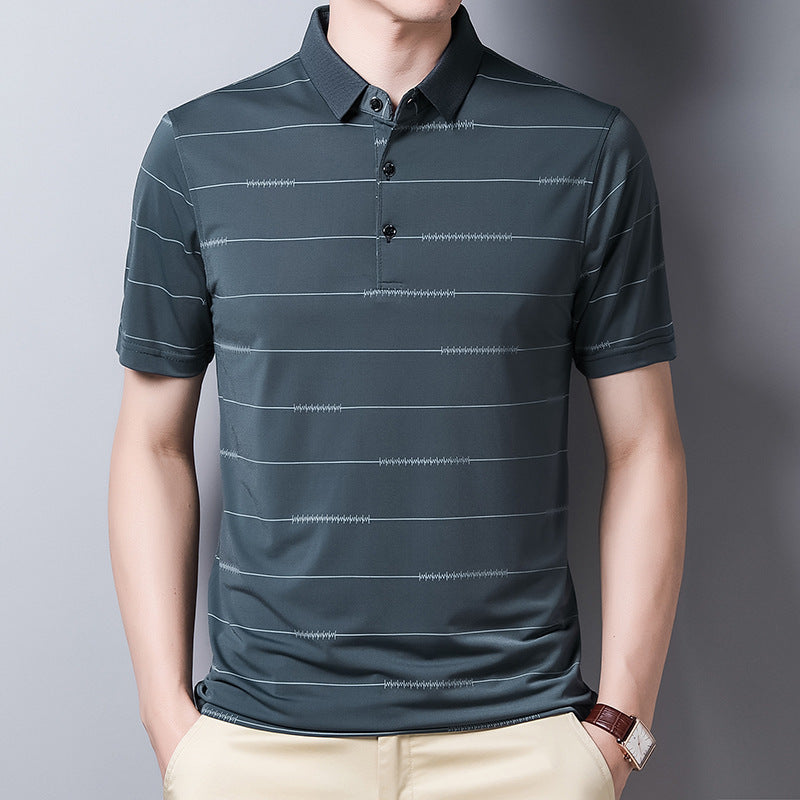 Austin – Gestreept Poloshirt Zakelijk Casual Halve Mouw