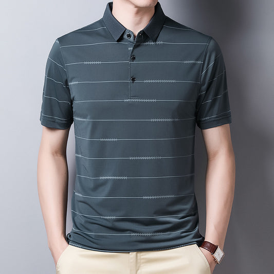 Austin – Gestreept Poloshirt Zakelijk Casual Halve Mouw