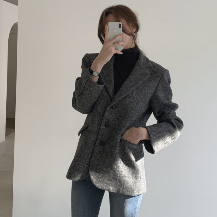 Deborah – Retro Vissengraat Blazer voor Dames