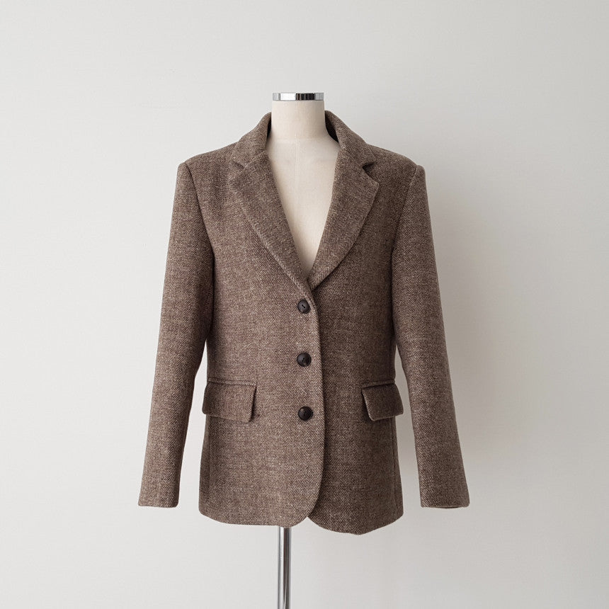 Deborah – Retro Vissengraat Blazer voor Dames