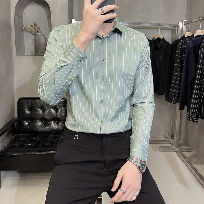 Elliot – Grijs Gestreepte Overhemden van Hoge Kwaliteit