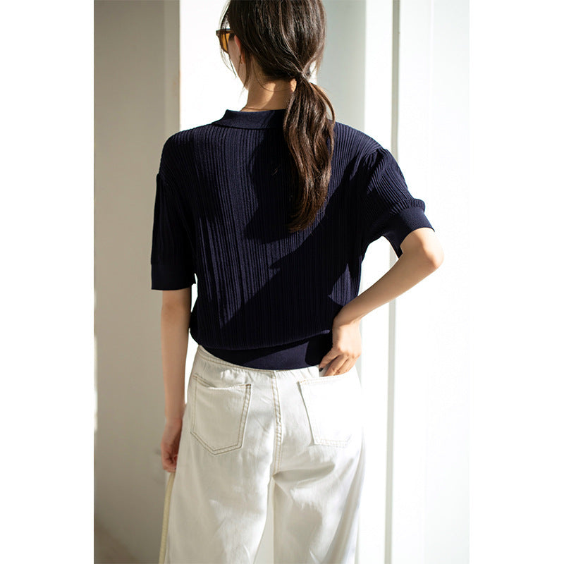 Hayley – Franse Slim Polo Trui voor Lente en Zomer