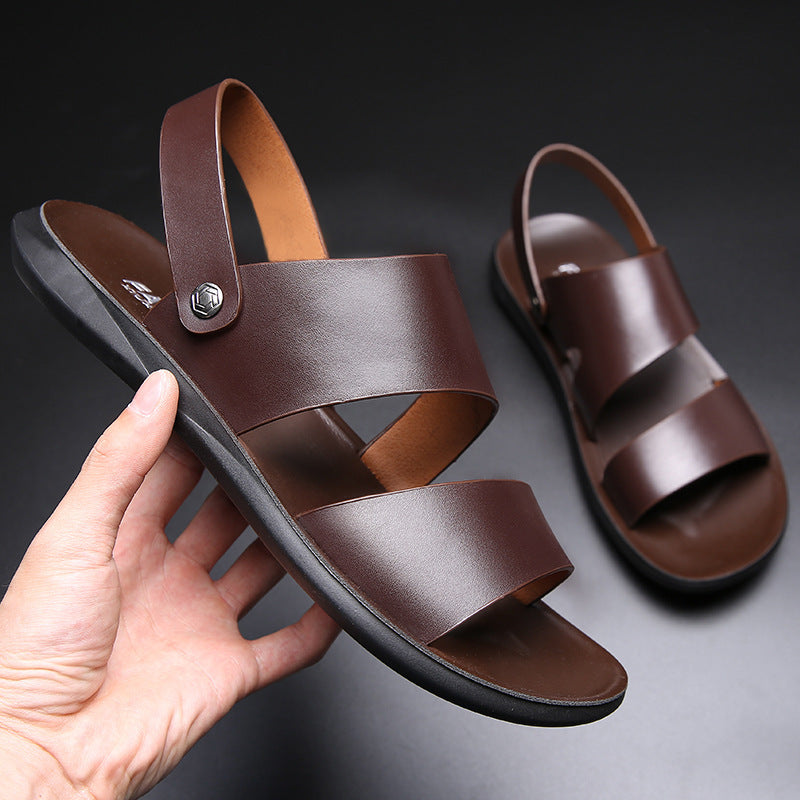 Derek – Dikke Zool Casual Sandalen en Slippers van Vegan Leer