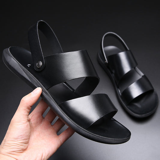 Derek – Dikke Zool Casual Sandalen en Slippers van Vegan Leer