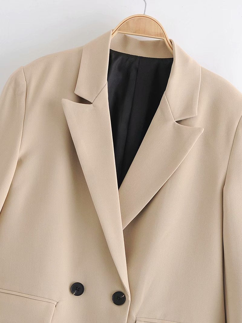 Clara – Dubbelgerijgd Blazer voor Vrouwen met Twee Knopen