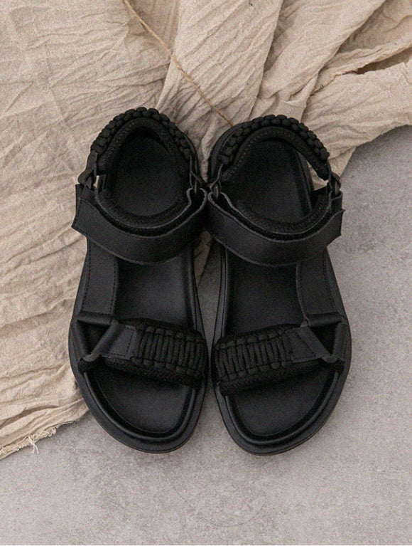 Colin – Gevouwen Textuur Sandalen voor Mannen