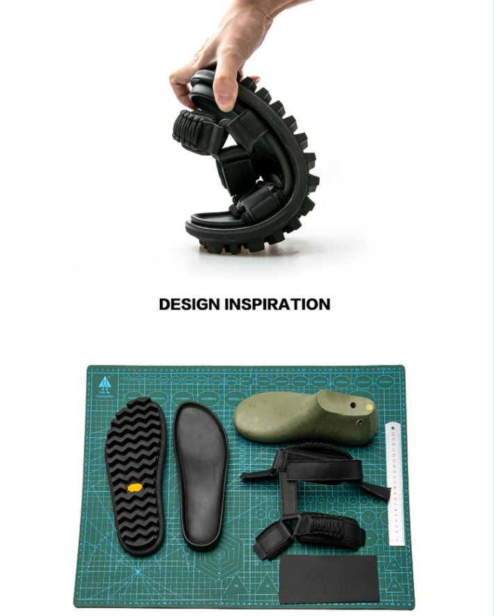 Colin – Gevouwen Textuur Sandalen voor Mannen