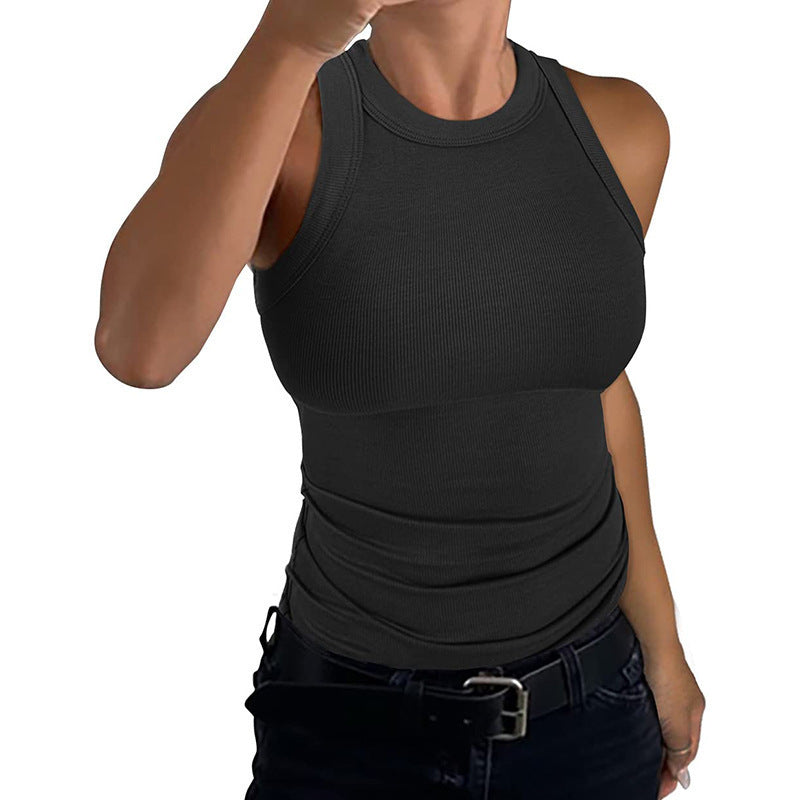 Crew Neck Slim-fit Tank Top For Women