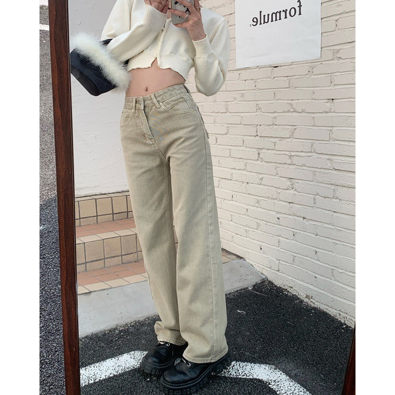 Carol – Retro Vrouwelijke Jeans met Pentagram Achterzak