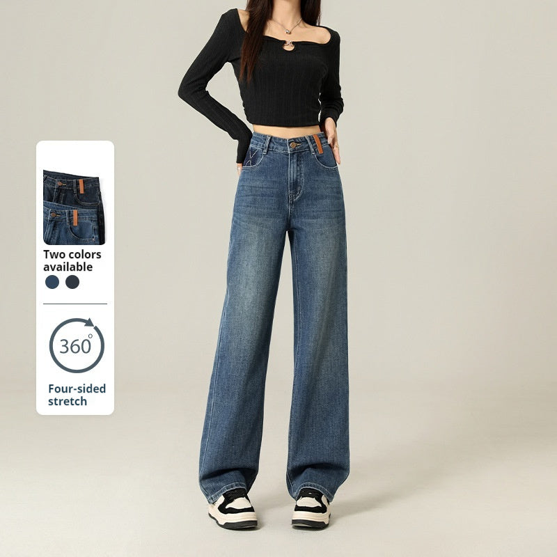 Claire – Retro Geborduurde Jeans Voor Dames
