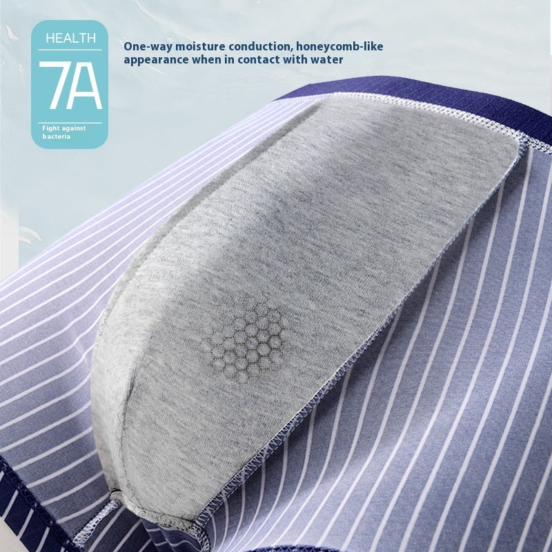 Adam – Vierpack Gestreepte Naadloze Herenshorts