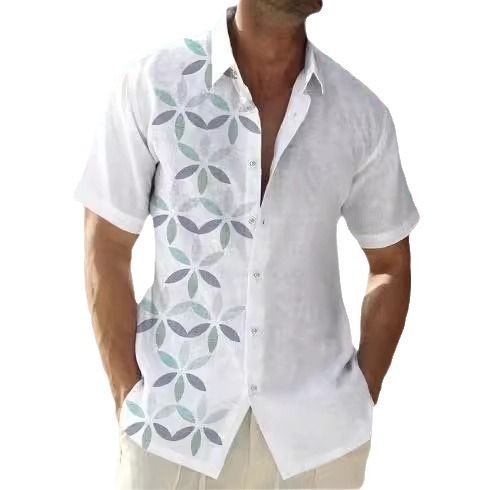 Keith – Gestreept Overhemd met Korte Mouwen