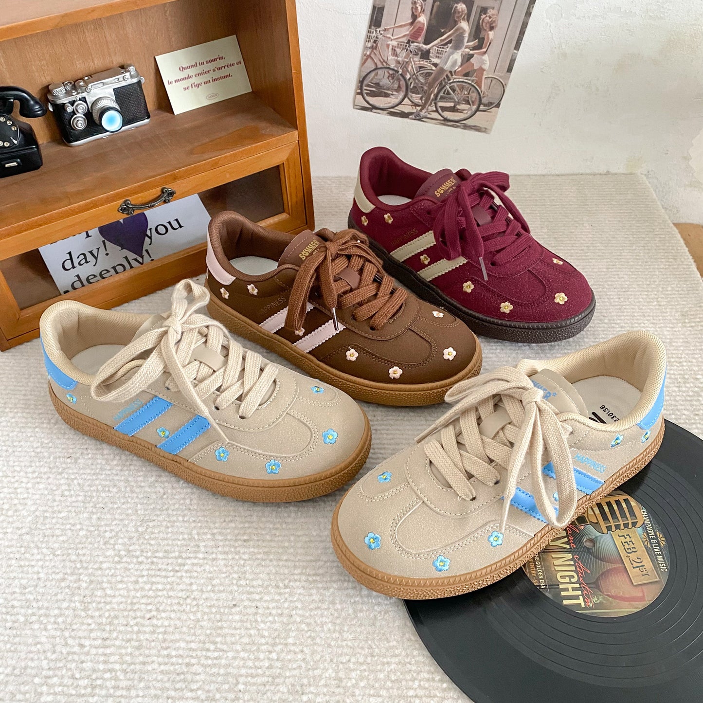 Jasmine – Platte Dames Sneakers met Veters