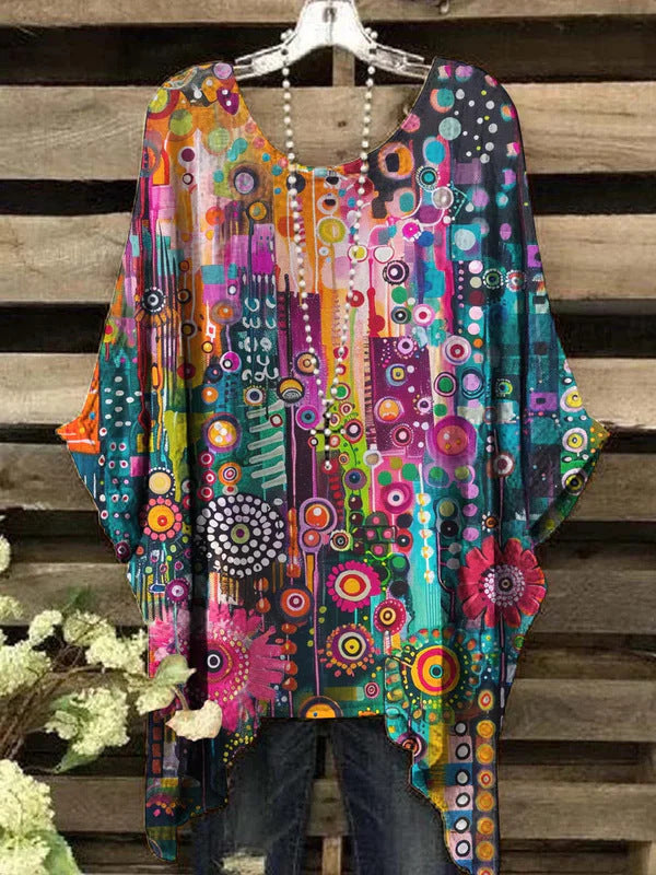 Irregular Hem Top Plus Size Women's Clothing