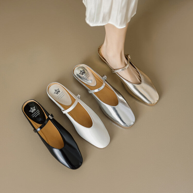 Alice – Lage Hiel Dichte Neus Half-support Slippers