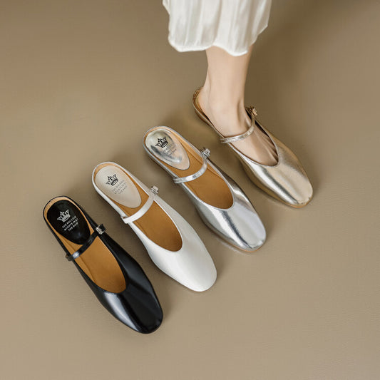 Alice – Lage Hiel Dichte Neus Half-support Slippers