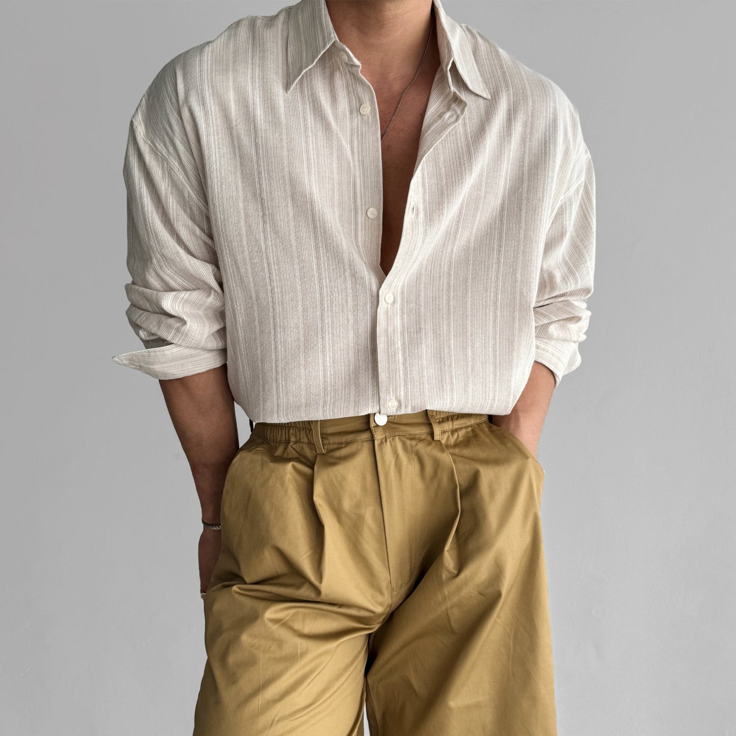 Martin – Gestreept Overhemd voor Mannen, Strijkvrij