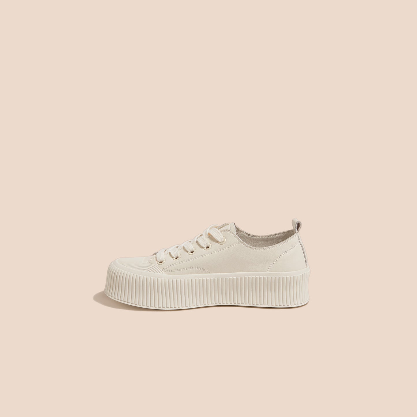 Victor – Casual Witte Vegan Leren Sneakers