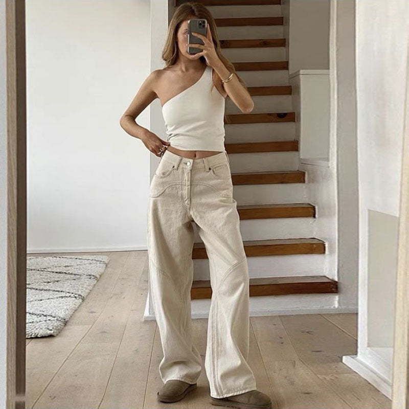 Lauren – Rechte Damesjeans in Offwhite