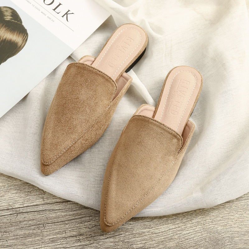 Brenda – Platte Puntige Semi-Slippers voor Dames