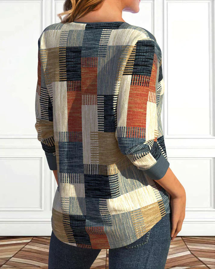 Laura – Top met een geometrisch ontwerp