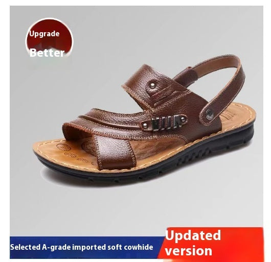 Terence – Antislip Herensandalen van Premium Vegan Leer