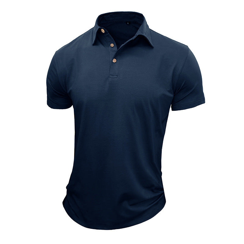 Henry – Effen Kleur Korte Mouw Polo Shirt