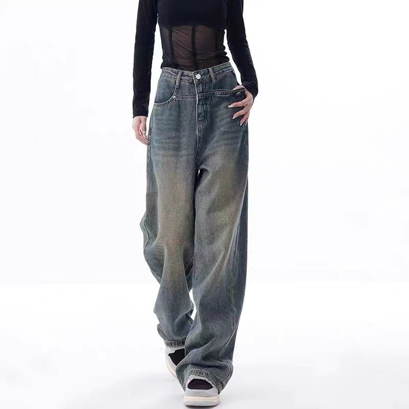 Angela – Wijde Jeans met Hoge Taille