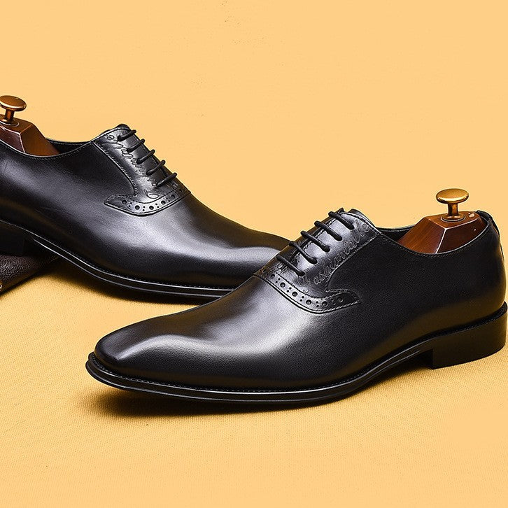 Duncan – Retro Oxford Schoenen met Handgewreven Kleur