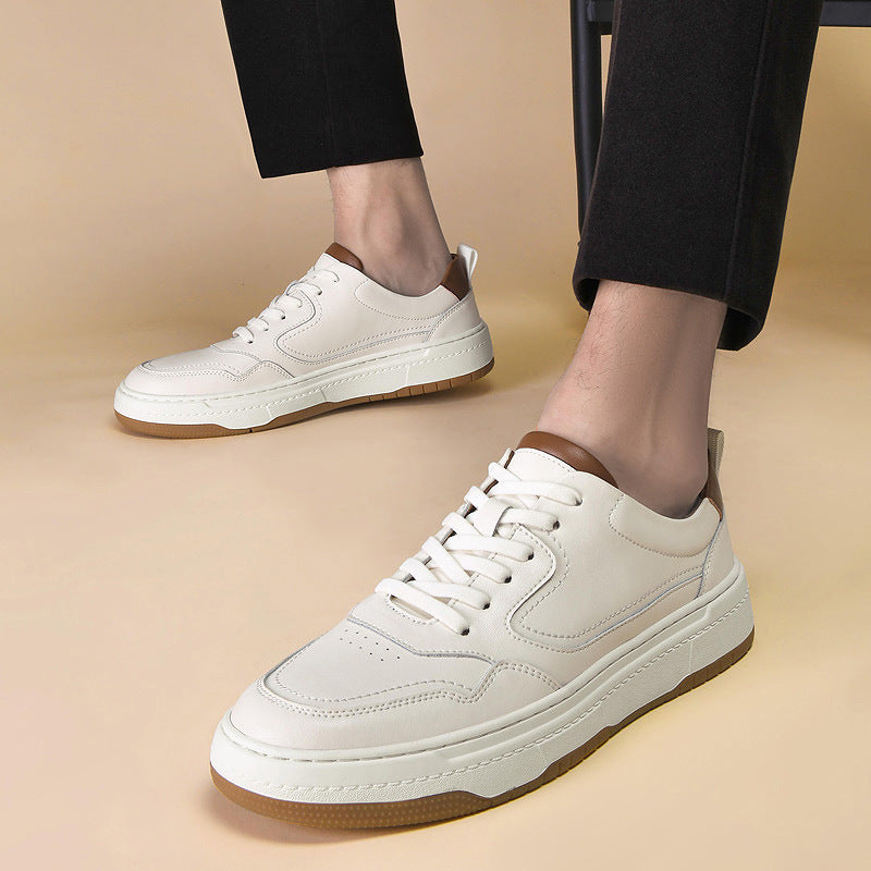 Nicholas – Witte Lage Sneakers met Premium Vegan Leer