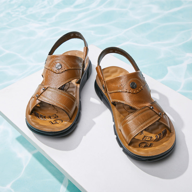 Vincent – Dubbelzijdige Strand Sandalen voor Heren van Vegan Leer