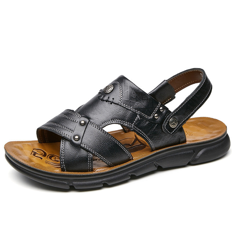 Vincent – Dubbelzijdige Strand Sandalen voor Heren van Vegan Leer