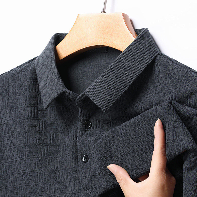 Jacob – Korte Mouwen Polo met Mahjong Ruit