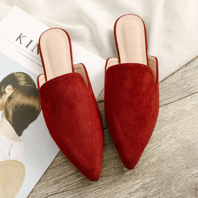 Brenda – Platte Puntige Semi-Slippers voor Dames