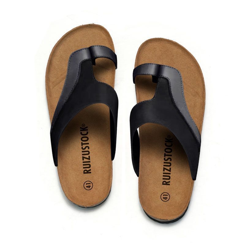 Derek – Kurken Teenslippers met Kleurcombinatie voor het Strand