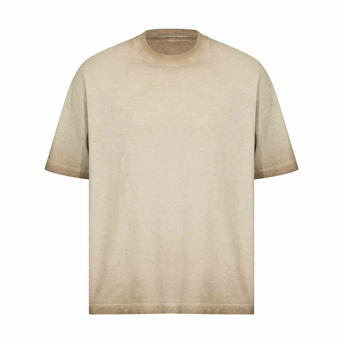 Juliet – Zwaar Gewassen Oversized Katoenen T-shirt met Korte Mouwen