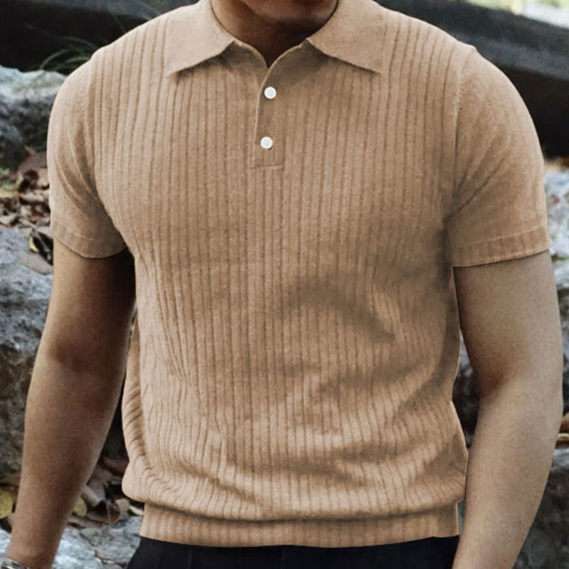 Kevin – Verticaal Gestreept Korte Mouwen Overhemd