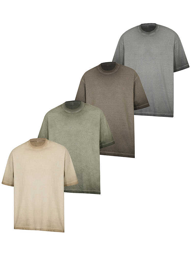 Juliet – Zwaar Gewassen Oversized Katoenen T-shirt met Korte Mouwen