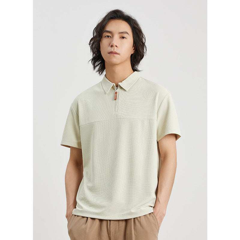 Danny – Mesh Wafel Poloshirt met Kraag
