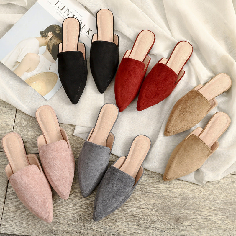Brenda – Platte Puntige Semi-Slippers voor Dames