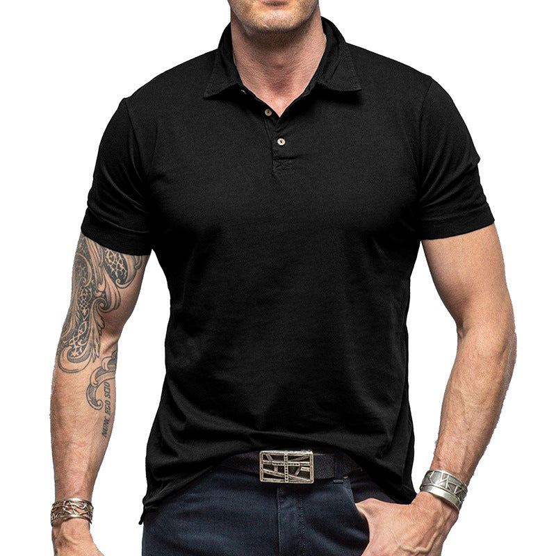 Henry – Effen Kleur Korte Mouw Polo Shirt